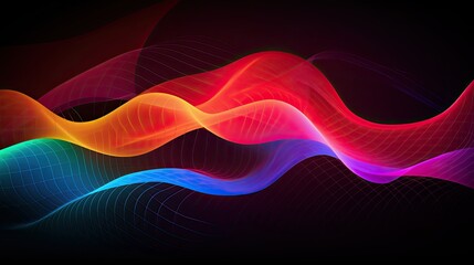 Wall Mural - abstract rhythm wavy line graphic for background