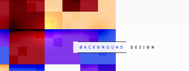Poster - A vibrant background featuring rectangles of various tints and shades such as violet, magenta, and electric blue on a white backdrop, showcasing technology and modern material properties