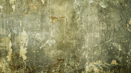 Wall Mural - Rustic grunge texture in olive green with aging effects and distressed details.