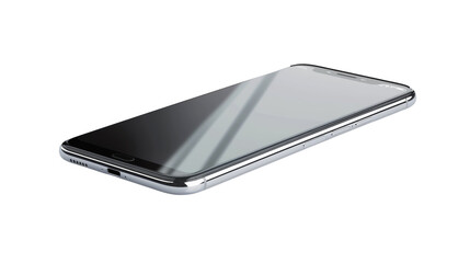 Poster - new smartphone. Isolated on white background.