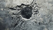 © Wararat - Break through the wall, A jagged hole rupturing through a sturdy gray concrete wall, suggesting a forceful impact or deliberate breach. a powerful visual depiction of destruction or breakthrough.