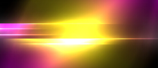 Aufkleber - An amber and violet light illuminates the sky, casting a warm glow on the horizon. The afterglow of the sun creates a beautiful contrast against the black background
