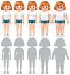 Different body types based on BMI