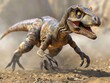 Utahraptor - A Ferocious Carnivorous Dinosaur from the Cretaceous Era. 3D Illustration with Sharp