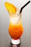 Fototapeta  - cocktail in the bar closeup