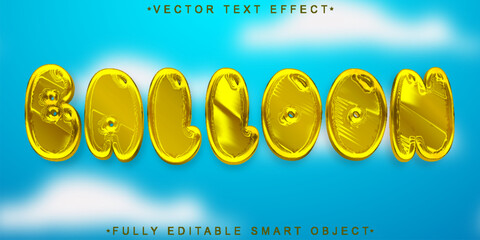 Poster - Golden Balloon Vector Fully Editable Smart Object Text Effect