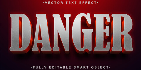 Poster - Red Dark Danger Vector Fully Editable Smart Object Text Effect
