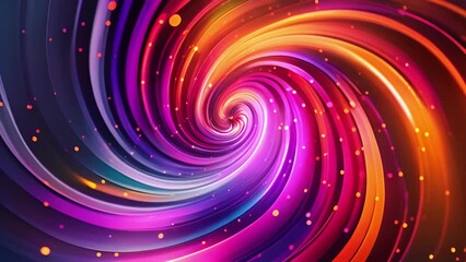 Wall Mural - vibrant colorful abstract swirl with sparkling particles