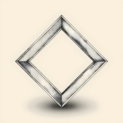 Poster - Geometric Modern Minimalist Frame Design for Contemporary Art Displays Isolated on Blank Background