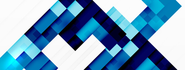 Aufkleber - The colorful letter X consists of blue squares on a white background, creating a vibrant and eyecatching pattern