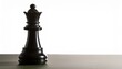 Strategic Thinking: Chess Piece Contemplating Move on White Background