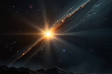 Wall Mural - Background space galaxy with stars