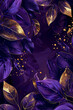 Luxury gold .and purple nature background vector.