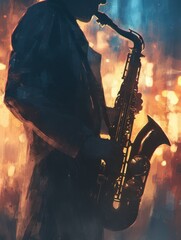 musician playing the saxophone