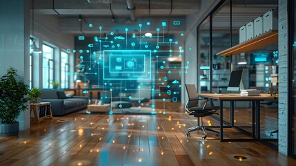 Poster - connected smart office environment enhancing digital communication and for efficient business