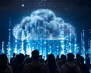 Poster - Cloud Technology Innovations Showcased at Tech Conference Cutting Edge Cloud Computing Solutions on Display