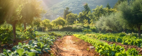 Poster - Efficient and Sustainable Permaculture Garden in Scenic Countryside Landscape