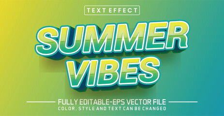Poster - Summer vibes font Text effect editable