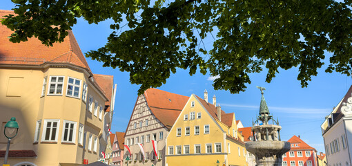 Wall Mural - panorama old town nördlingen, bavaria germany