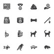 Pets care vector icons set