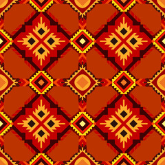 Wall Mural - Ethnic boho seamless pattern. Traditional ornament. Tribal pattern. Folk motif. Can be used for wallpaper, textile, wrapping, web page background.