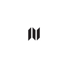 Poster - abstract letter N logo, simple letter N design