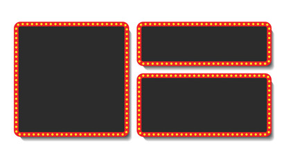 Bulb frame with empty space, Vector design element.idea of success achievement or jackpot prize board image, Space for text, advertisement.