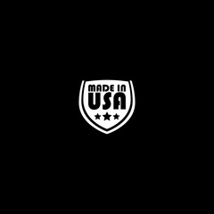 Poster - Made in the USA Shield icon isolated on dark background