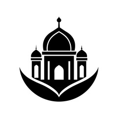 Wall Mural - a-minimalist-mosque-logo-vector-art-illustration 