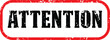 © JunnU studio - attention stamp. attention square grunge sign. label