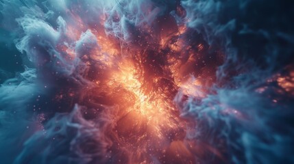 Wall Mural - explosion in space