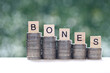 © Monthira - Bonds word on stack of coins money on natural green background, Investments and Bonds increasing concept