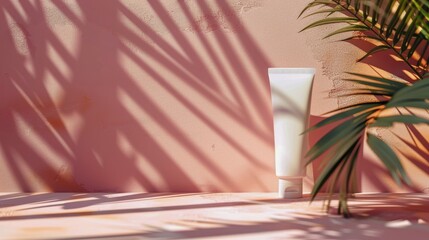 Wall Mural - White Vase Next to Pink Wall