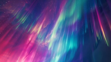 Wall Mural - abstract aurora borealis colorful light dancing in night sky wallpaper