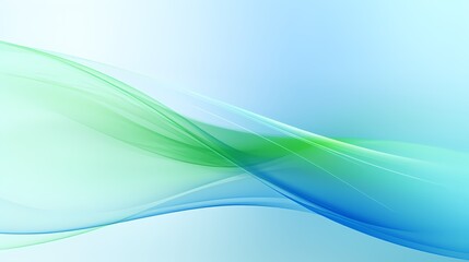 Fototapete - Digital technology blue and green abstract curve poster PPT background