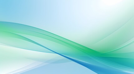 Fototapete - Digital technology blue and green abstract curve poster PPT background