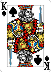 Leinwandbilder - King of Spades design from a new original deck of playing cards.