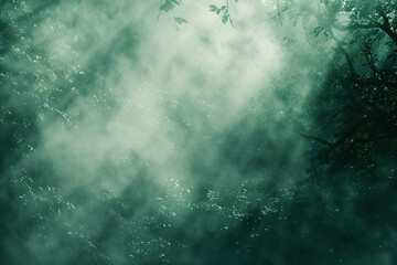 Wall Mural - Abstract background that captures the essence of mist and fog weaving through a forest 