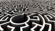 Rundes Labyrinth in 3D Ansicht