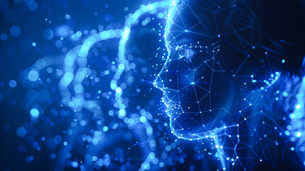 Poster - 3D illustration Artificial intelligence (AI), machine learning, neural networks and modern computer technologies concepts.