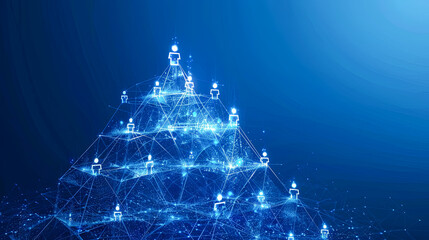 Poster - Abstract Artificial intelligence (AI), machine learning and cloud computing concept. Technology background