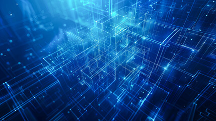 Poster - 3d rendering of abstract technology background. High tech concept. Computer generated image