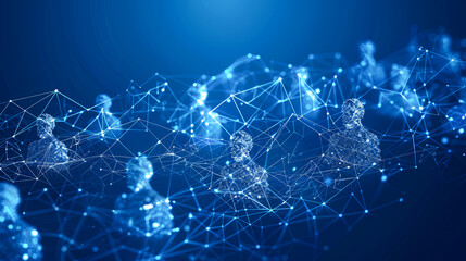 Abstract polygonal background with connecting dots and lines. Connection structure. 3d rendering