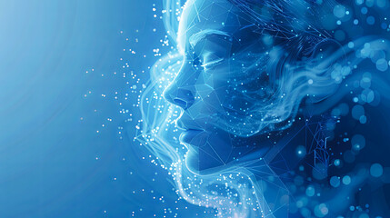 Poster - Artificial intelligence (AI), machine learning and modern computer technologies concepts.