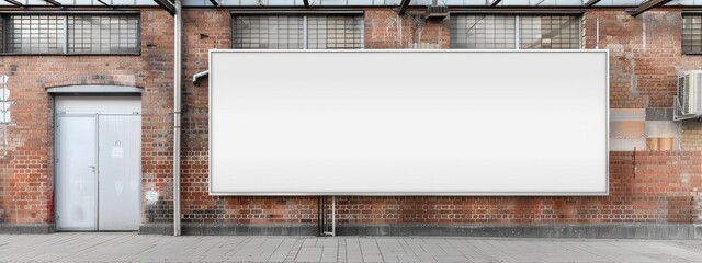 White billboard mock up isolated template isolated pastel background Copy space