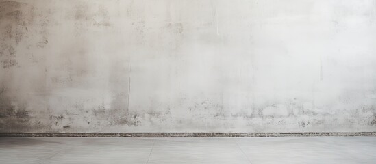 Poster - Vintage style copy space image of a white cement wall background perfect for graphic design or wallpaper The retro concept showcases a pattern of soft concrete on the floor