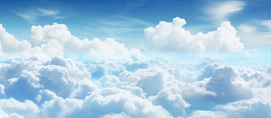 Aufkleber - In the summer the sky and clouds fill with saturated air creating a picturesque image with ample copy space