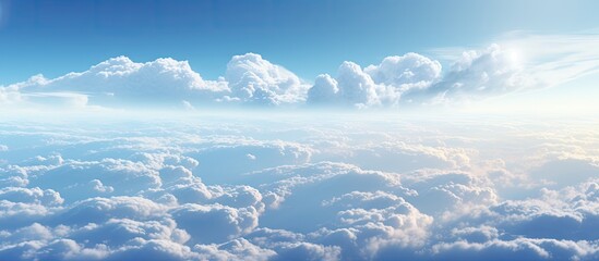 Aufkleber - The sky with its vast expanse and endless hues provides a serene and majestic backdrop to the world below. with copy space image. Place for adding text or design