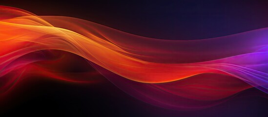 Aufkleber - A dark grainy texture adds depth to the abstract color gradient in the glowing purple red yellow orange and black design creating a perfect copy space image for a banner poster or cover