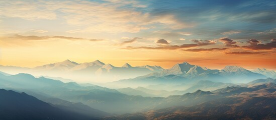 Poster - The Macin Mountains known as Europe s oldest range offer breathtaking landscapes. with copy space image. Place for adding text or design